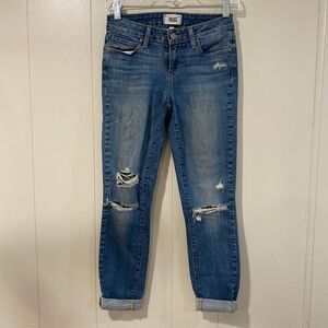 Paige Verdugo Ankle Distressed Skinny Jeans Size 26